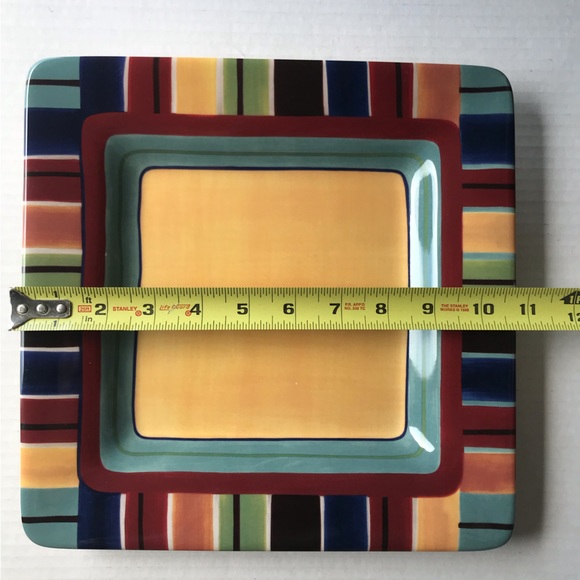 Set Of 2 Tabletops Unlimited “Amherst” Square Dinner Plates 10.5” - Picture 7 of 7